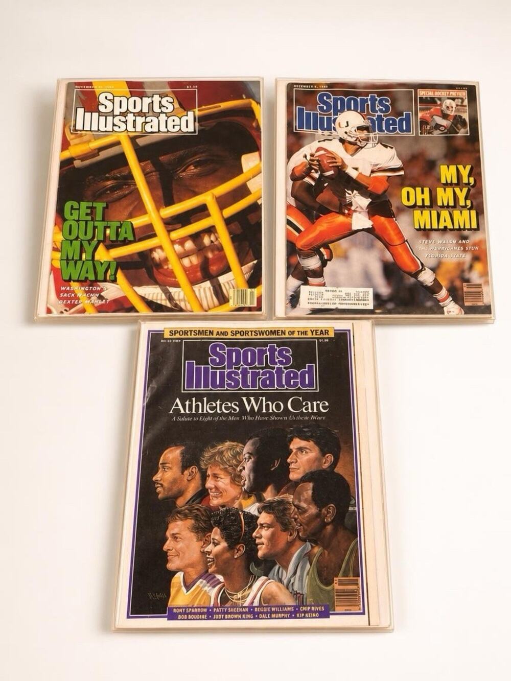 Vintage 1987s Sports Illustrated Lot 3 Steve Walsh Dexter Manley NFL Athletes